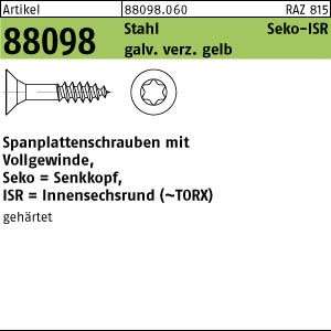 1000 Senkkopf Spanplattenschrauben gelb verzinkt TX 3x17 TORX